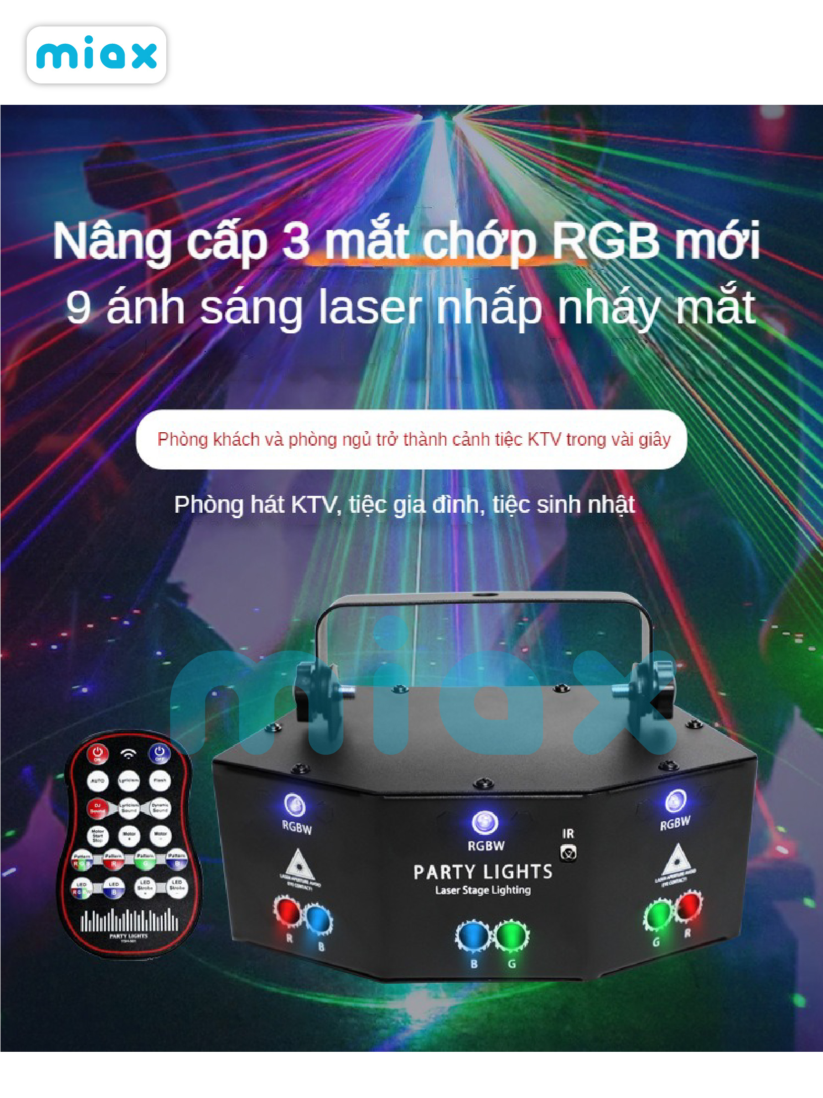 Đèn_Laser_Bay_Phòng_9_Mắt_MIAX_Đèn_sân_khấu_nháy_theo_nhạc